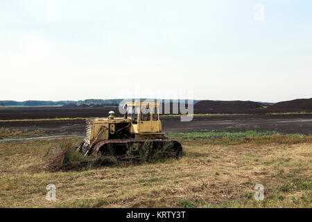 extraction of peat Stock Photo