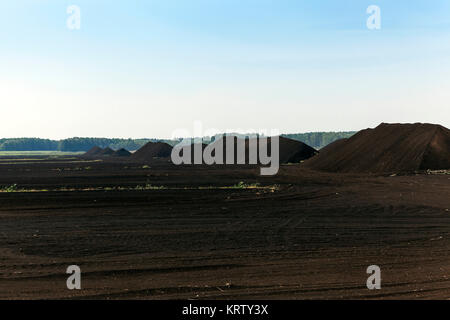 extraction of peat Stock Photo