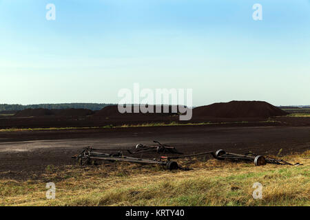 extraction of peat Stock Photo