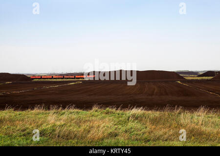 extraction of peat Stock Photo