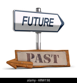 Business Vision, Future Versus Past Concept Stock Photo