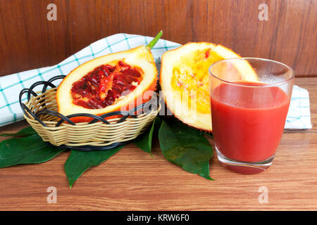 Baby Jack fruit and juice Stock Photo