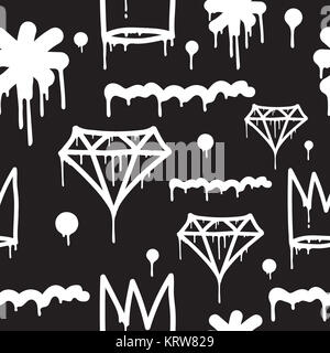 Graffiti seamless pattern Stock Photo