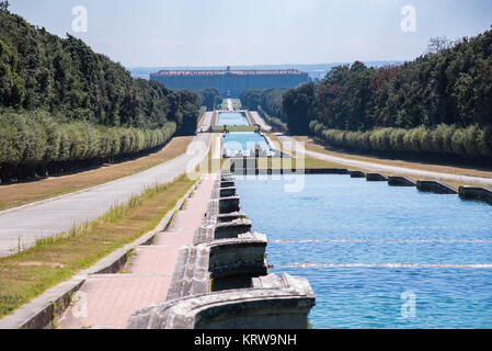 promenade in the park at the royal palace of caserta Stock Photo