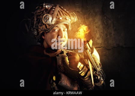 futuristic warrior Stock Photo