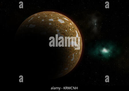 Planet Deep in Space Stock Photo