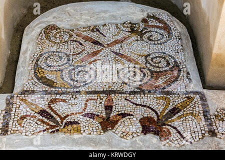 Ancient mosaic. Roman ruins of Italica. Santiponce. Sevilla. Spain. Stock Photo