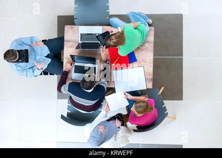 Young business people working at office on new project. startup, concept , team Stock Photo