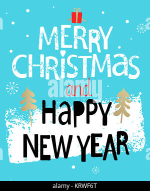 Christmas and New Year Card. Stock Photo