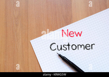 New customer concept on notebook Stock Photo