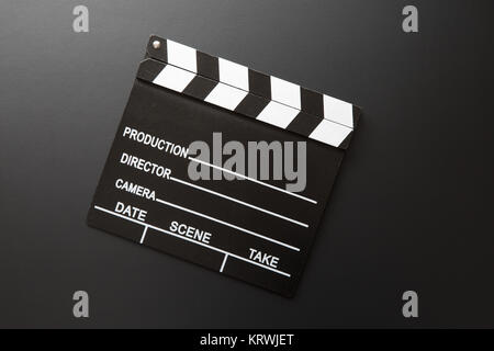 Classic movie clapperboard. Stock Photo