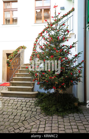 Christmas tree on Old Town Square in Prague Stock Photo