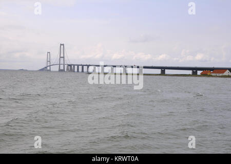 great belt bridge in denmark Stock Photo