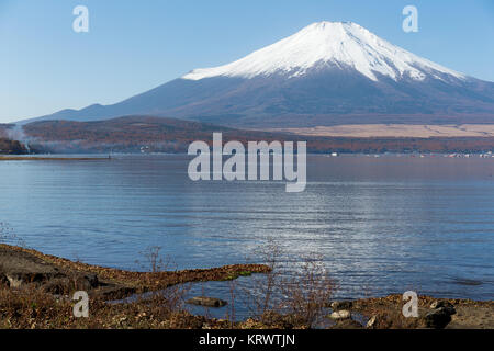 Mt.fuji from yamanaka lake Stock Photo