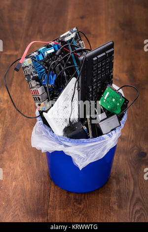 Hardware Equipment In Dustbin Stock Photo