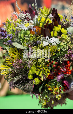 beautiful bouquets of flowers and herbs Stock Photo