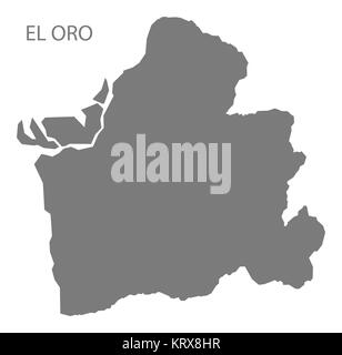 El Oro Ecuador Map grey Stock Photo