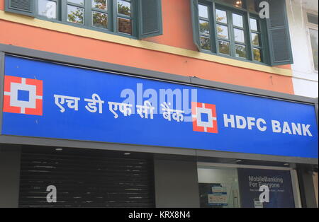 HDFC bank India. HDFC bank is India’s largest private sector lender by assets Stock Photo