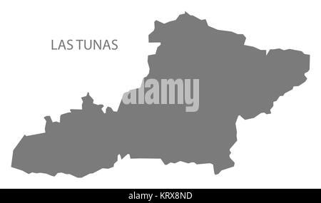 Las Tunas Cuba Map grey Stock Photo