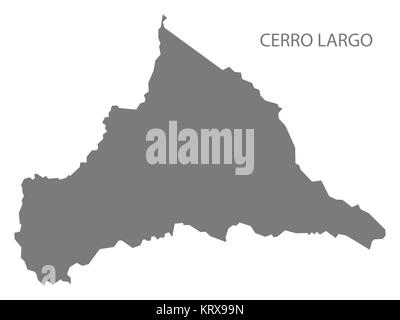 Cerro Largo Uruguay Map grey Stock Photo