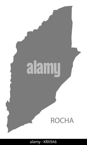 Area of Rocha, department of Uruguay, isolated on a solid background in ...