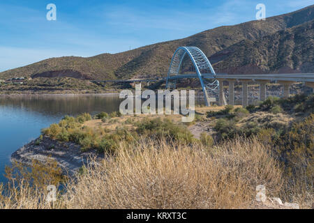 Roosevelt Bridge on route 188 in Arizona near the east entrance to the Apache Trail Stock Photo