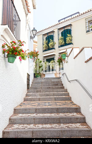 Stairway in a spanish town Stock Photo