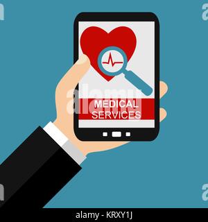 medical services on the smartphone Stock Photo