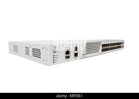 Gigabit Ethernet switch with SFP slot Stock Photo