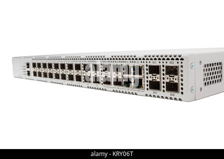 Gigabit Ethernet switch with SFP slot Stock Photo