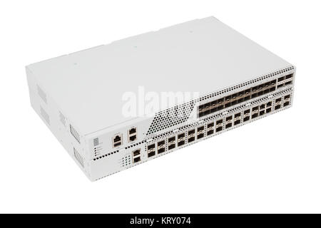 Gigabit Ethernet switch with SFP slot Stock Photo