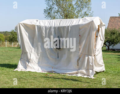 Medieval archery target. Nyiregyhaza, Hungary Stock Photo