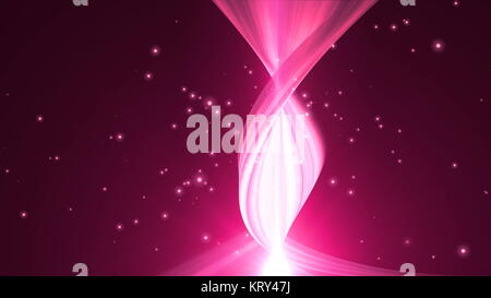 Waving string and particles. Abstract background Stock Photo