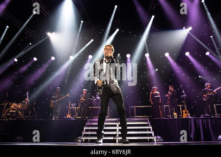 The British singer, songer and musician Sir Cliff Richard performs a live concert at Oslo Spektrum. Norway, 27/05 2014.