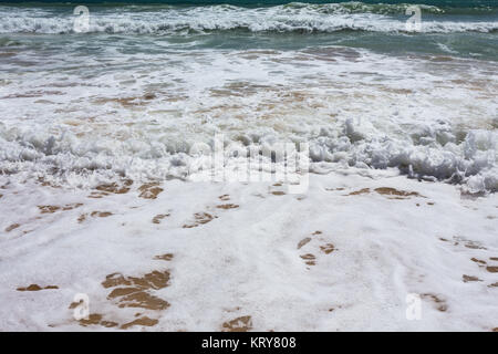 Beautiful mediterranean water lapping on the shore Stock Photo