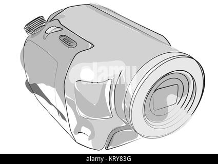 abstract camcorder on white Stock Photo