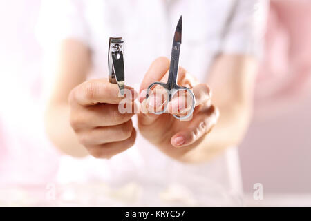 manicure,nail clipping instruments for manicure Stock Photo