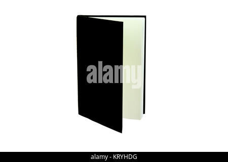 Blank hard cover book isolated on white Stock Photo