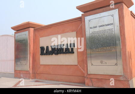 Rajghat historical site New Delhi. India Rajghat is a memorial dedicated to Mahatma Gandhi in New Delhi India Stock Photo