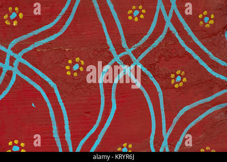 Abstract Painting on Wood Stock Photo