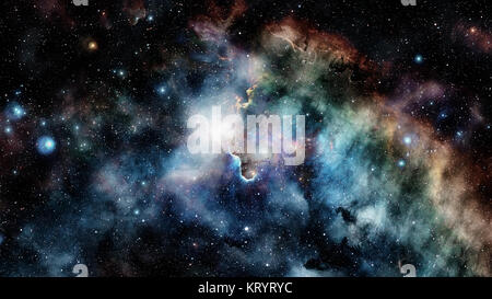 Nebula and galaxy. Majestic background. Elements of this image furnished by NASA Stock Photo