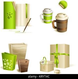 Mockup template for branding and product designs. Easy to use for advertising branding and marketing. eps10 Stock Vector