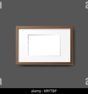 Mockup modern empty frames on wall. Layout template. Realistic vector mockup illustration. eps10 Stock Vector