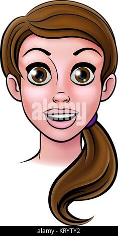 Woman Cartoon Face Stock Vector