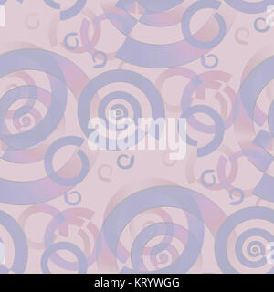 Abstract geometric seamless pastel background. Regular spiral pattern in pink, violet purple and orange shades, intricate and modern. Stock Photo