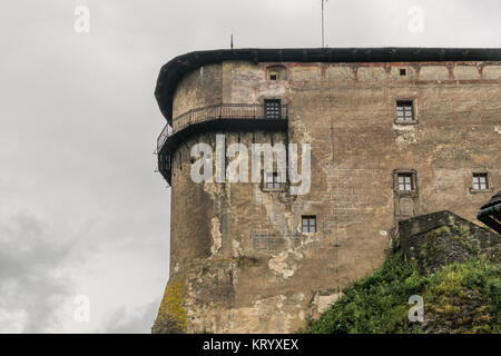 Fortress of Orava castle on the rock Stock Photo