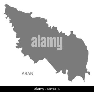 Aran Azerbaijan Map grey Stock Photo