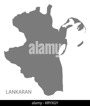 Lankaran Azerbaijan Map grey Stock Photo