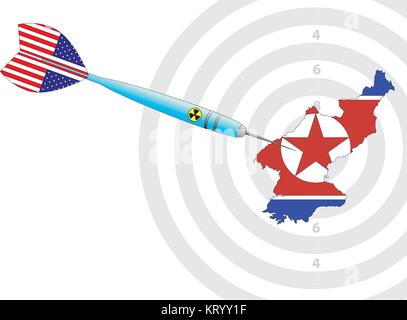 nuclear dart north korea usa vector symbol Stock Vector
