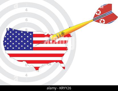 nuclear dart usa north korea vector symbol Stock Vector